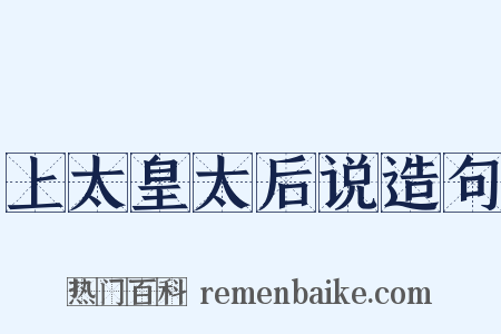 上太皇太后说造句是什么意思的图片
